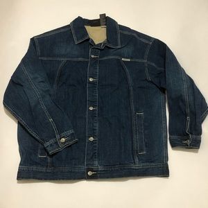 Rocawear Mens Denim Jean Jacket Dark Wash Blue XL